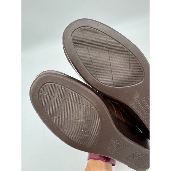 Sas Womens Dream On Slip On Loafers Size 9N Brown Wedge Workwear Leather Moccasi - Picture 15 of 15